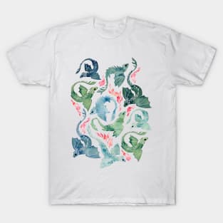 Dragon fire blue & green T-Shirt